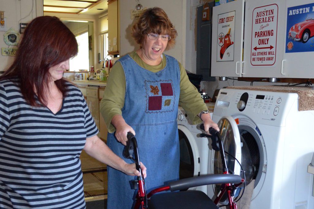 Living independently getting help with laundry